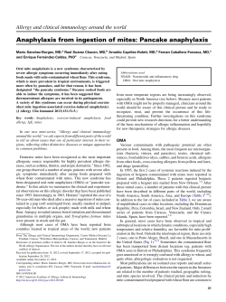 Anaphylaxis from ingestion of mites: Pancake anaphylaxis