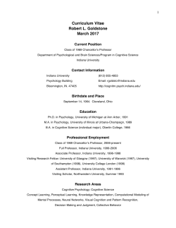 Curriculum Vitae - Indiana University Bloomington