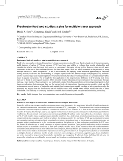 Freshwater food web studies plea for multiple tracer