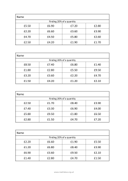 Name &pound;5.50 &pound;6.90 &pound;7.20 &pound;2.80 &pound;2.20 &pound;6.60 &pound;3.60 &pound;3.90