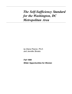 The Self-Sufficiency.. - Wider Opportunities for Women
