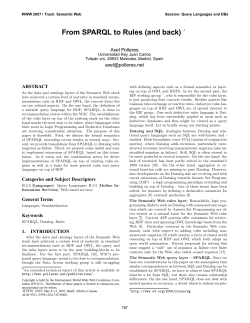From SPARQL to Rules (and back)