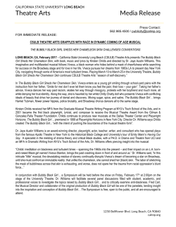 Theatre Arts Media Release - California State University, Long Beach