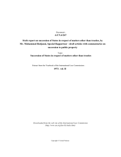 A/CN.4/267 Sixth report on succession of States in respect of matters