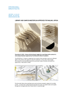 Press Release  - Steven Holl Architects