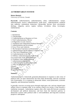 Authoritarian System