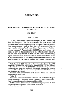 Comforting the Comfort Women: Who Can Make Japan