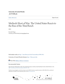 Methods Short of War: The United States Reacts to the