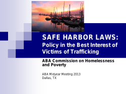 SAFE HARBOR LAWS - American Bar Association