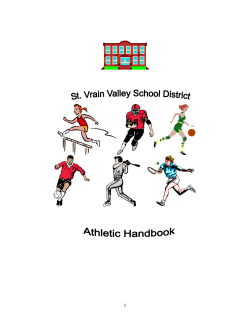 svvsd athletic handbook - St Vrain Valley School District