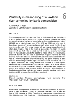 Chapter 6: Variability in meandering of a lowland river controlled by