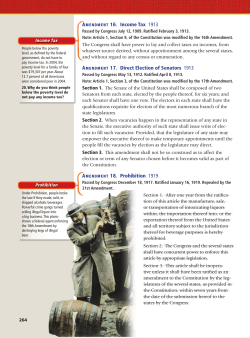 AMENDMENT 16. Income Tax 1913 AMENDMENT 17. Direct