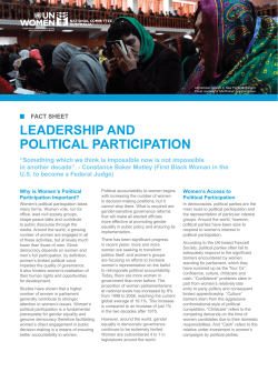 Leadership and poLiticaL participation