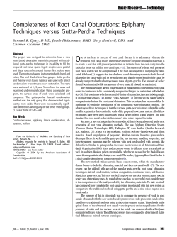 Completeness of Root Canal Obturations