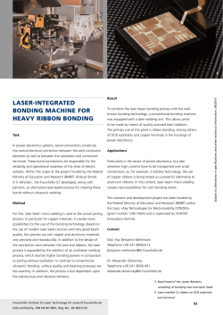 Laser-integrated bonding machine for heavy ribbon bonding [ PDF