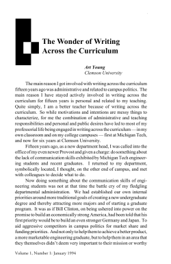 The Wonder of Writing Across the Curriculum by Art Young