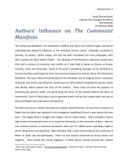 The Communist Manifesto