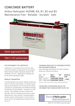 concorde battery - Swiss Helicopter Maintenance