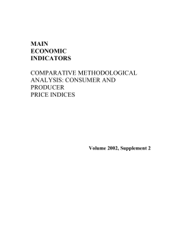 MAIN ECONOMIC INDICATORS COMPARATIVE