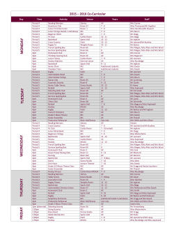 monday tuesday wednesday thursday friday