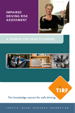 a primer for practitioners impaired driving risk assessment
