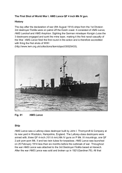 The First Shot of World War I. HMS Lance QF 4