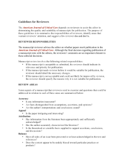 Reviewer Guidelines