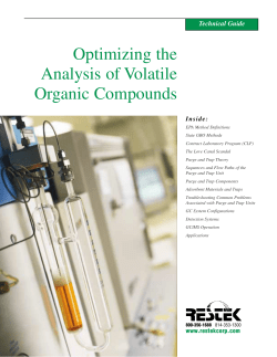 Optimizing the Analysis of Volatile Organic Compounds