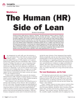 The Human (HR) Side of Lean - Association for Manufacturing