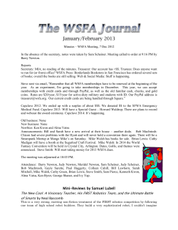 January/February 2013 - Washington Science Fiction Association