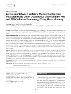 Correlation Between Vertebral Marrow Fat Fraction Measured Using