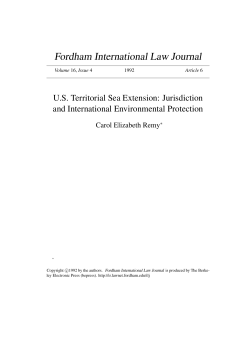US Territorial Sea Extension: Jurisdiction and