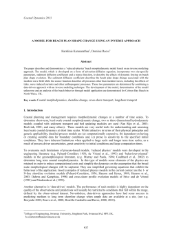 Coastal Dynamics 2013 937 A MODEL FOR BEACH PLAN SHAPE