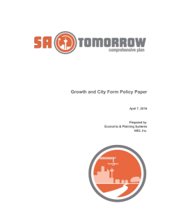 Growth and City Form Policy Paper