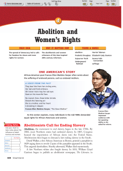 Abolition and Women`s Rights