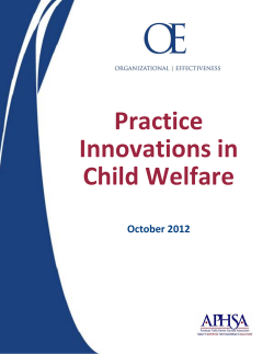Practice Innovations in Child Welfare