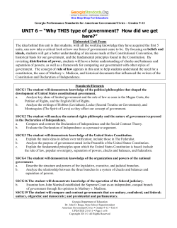 Unit 6 - Why this form of government