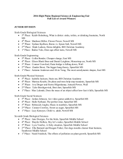 Find the full results from the 2016 Science Fair