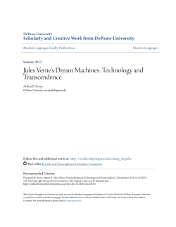 Jules Verne`s Dream Machines - Scholarly and Creative Work from