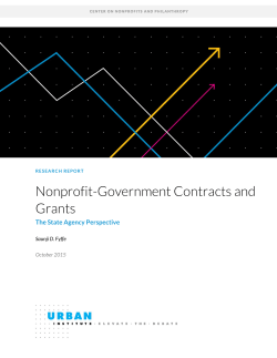 Nonprofit-Government Contracts and Grants: The State Agency