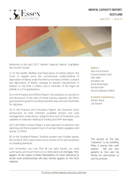 mental capacity report: scotland