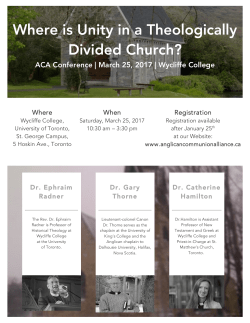 March 25 Seminar Poster - Anglican Communion Alliance