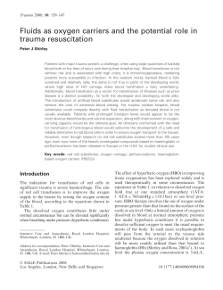Fluids as oxygen carriers and the potential role in trauma resuscitation