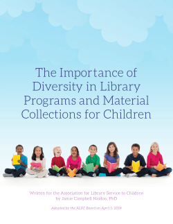 The Importance of Diversity in Library Programs and Material