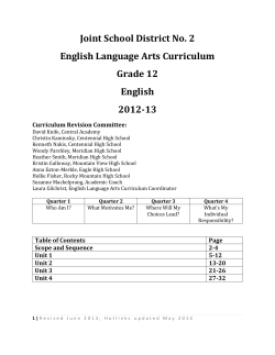 Joint School District No. 2 English Language Arts