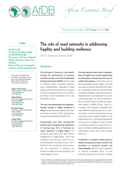 The role of road networks in addressing fragility and building