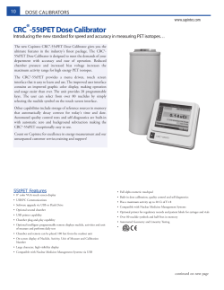 CRC&reg;-55tPET Dose Calibrator