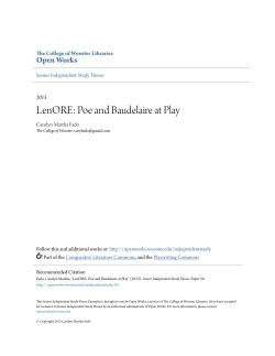 LenORE: Poe and Baudelaire at Play - Open Works