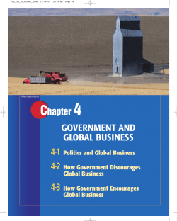 4-1 4-2 4-3 Chapter 4 GOVERNMENT AND GLOBAL BUSINESS