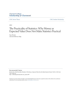 Why Money as Expected Value Does Not Make Statistics Practical